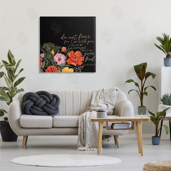Stupell Industries Studio W | Do Not Fear Proverb Isaiah 41:10 Blooming Flowers Wall Art