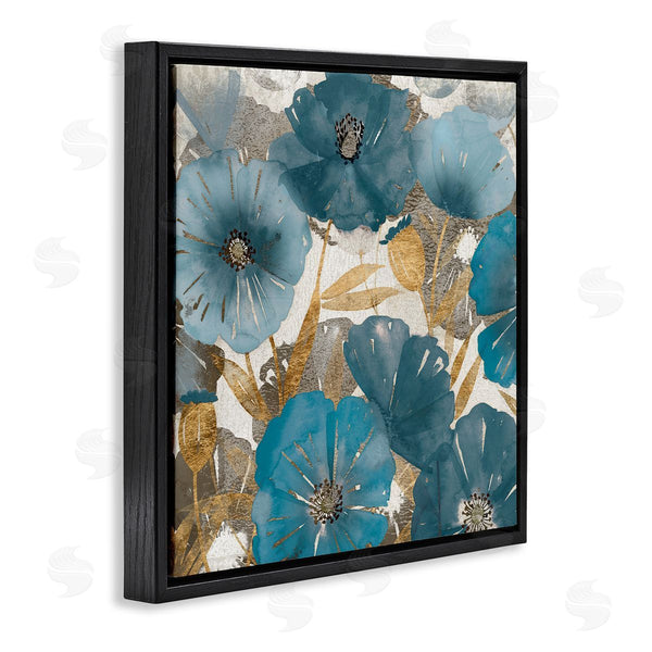 Stupell Industries Studio W | Elegant Blue Florals Abstract