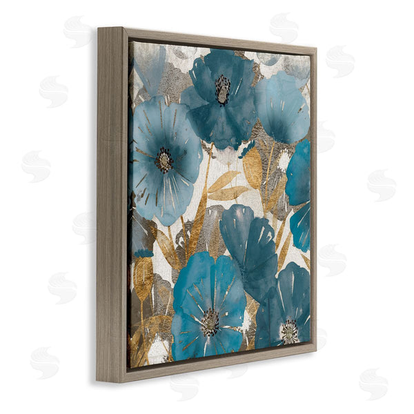 Stupell Industries Studio W | Elegant Blue Florals Abstract