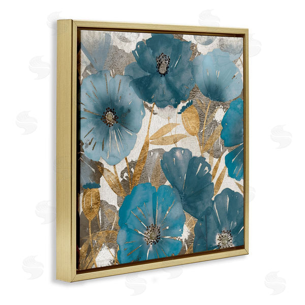 Stupell Industries Studio W | Elegant Blue Florals Abstract