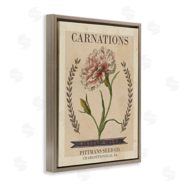 Stupell Industries Studio W | Finest Mixed Carnations Antique Floral Seed Packet Wall Art
