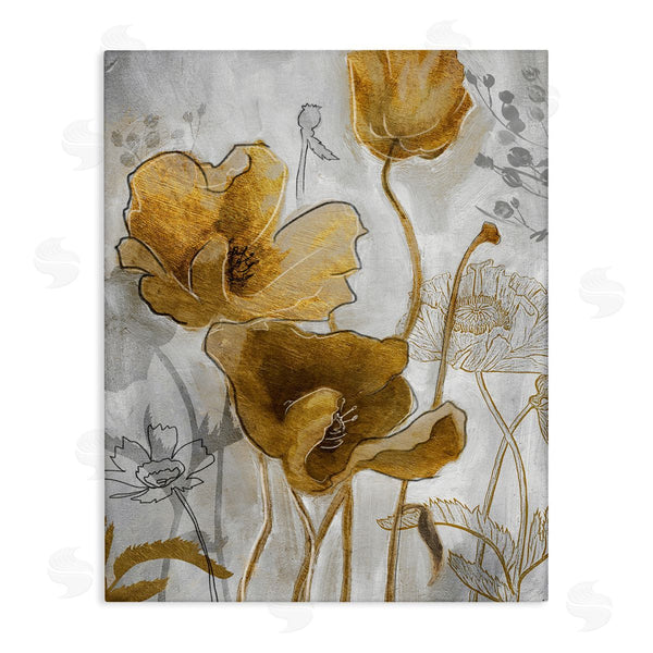 stupell industries Studio W | Golden Poppy Field Abstract Floral Illustration