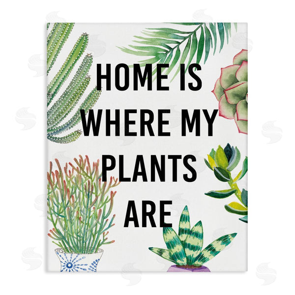 stupell industries Studio W | Home Is Where Plants Are Phrase Potted Foliage