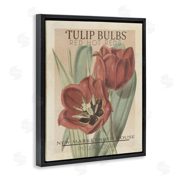 Stupell Industries Studio W | Hot Red Tulip Bulbs Antique Floral Seed Packet Wall Art