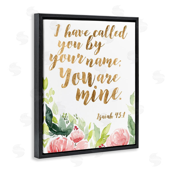 Stupell Industries Studio W | I Have Called You Spiritual Isaiah 43:1 Fresh Pink Florals Wall Art