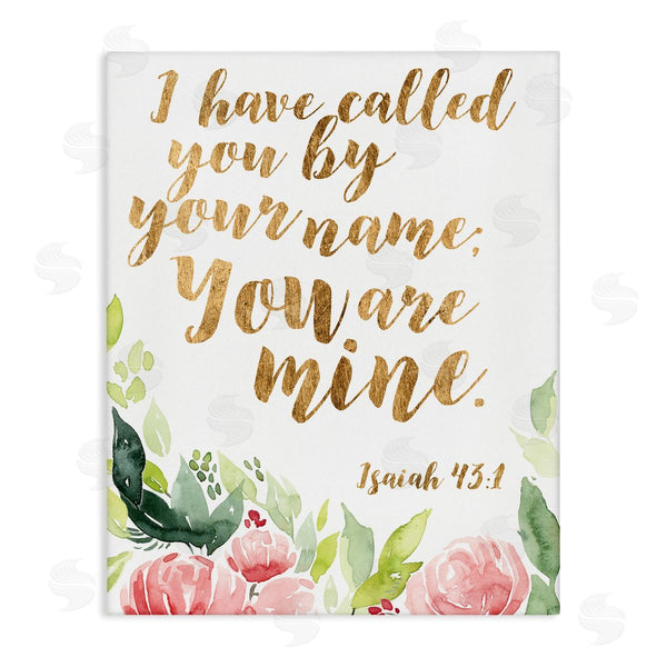 stupell industries Studio W | I Have Called You Spiritual Isaiah 43:1 Fresh Pink Florals Wall Art