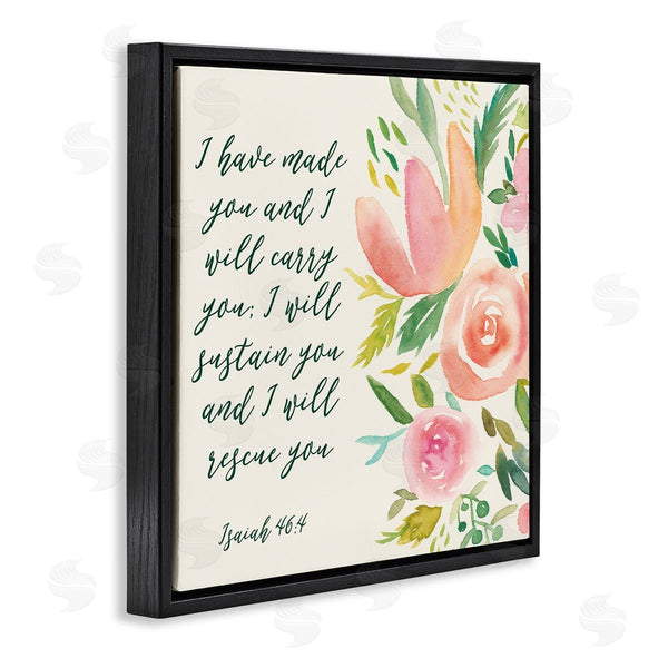 Stupell Industries Studio W | Isaiah 46:4 Proverbs Watercolor Spring Florals