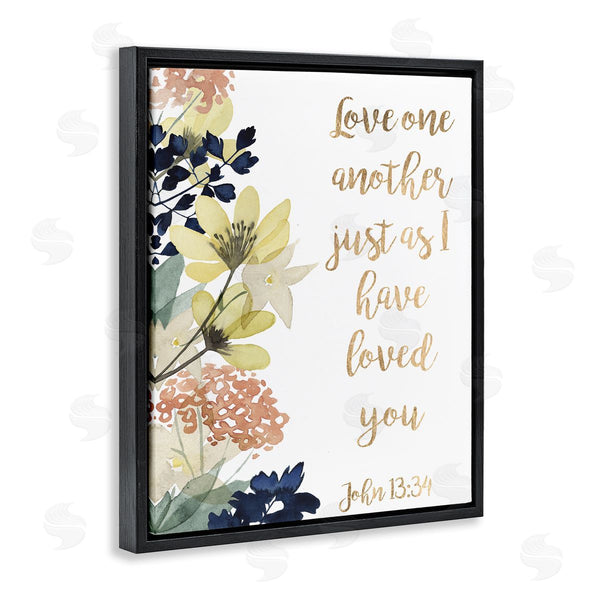 Stupell Industries Studio W | Love One Another Proverbs John 13:34 Wildflowers
