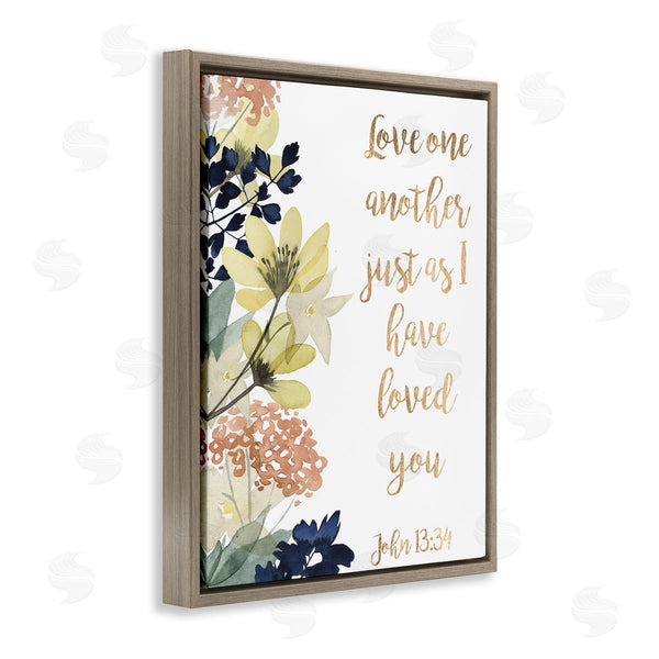 Stupell Industries Studio W | Love One Another Proverbs John 13:34 Wildflowers