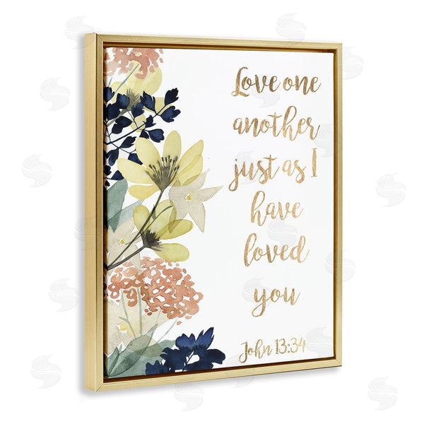 Stupell Industries Studio W | Love One Another Proverbs John 13:34 Wildflowers