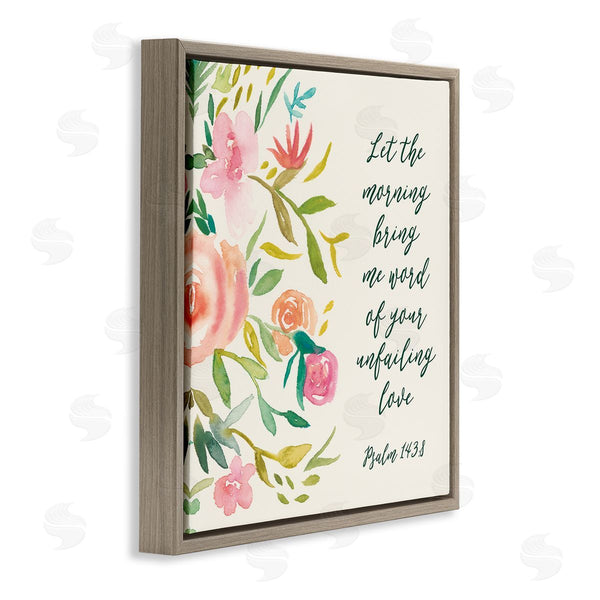 Stupell Industries Studio W | Psalm 143:8 Proverbs Charming Pink Florals