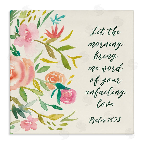 stupell industries Studio W | Psalm 143:8 Proverbs Charming Pink Florals