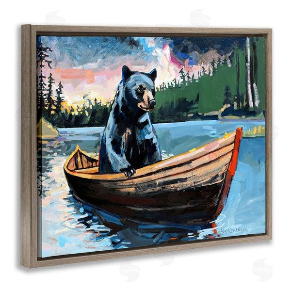 Stupell Industries Adam Swanson | Boating Black Bear