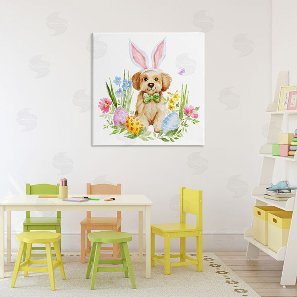 Stupell Industries Amy Hall | Playful Easter Puppy