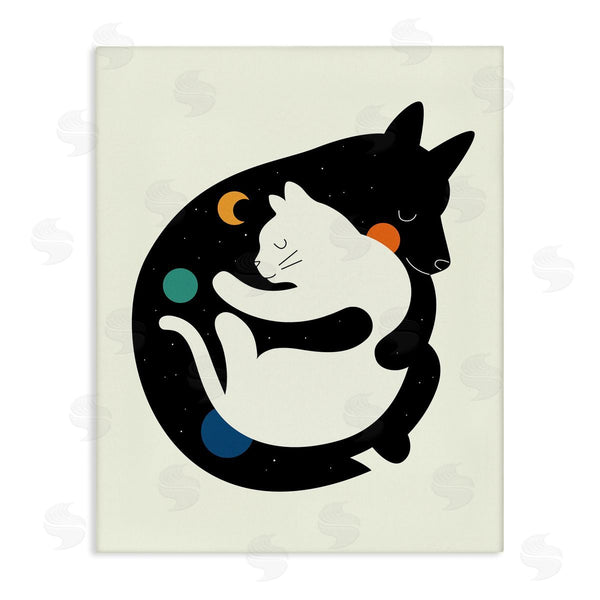 stupell industries Andy Westface | Hugging Dog & Cat