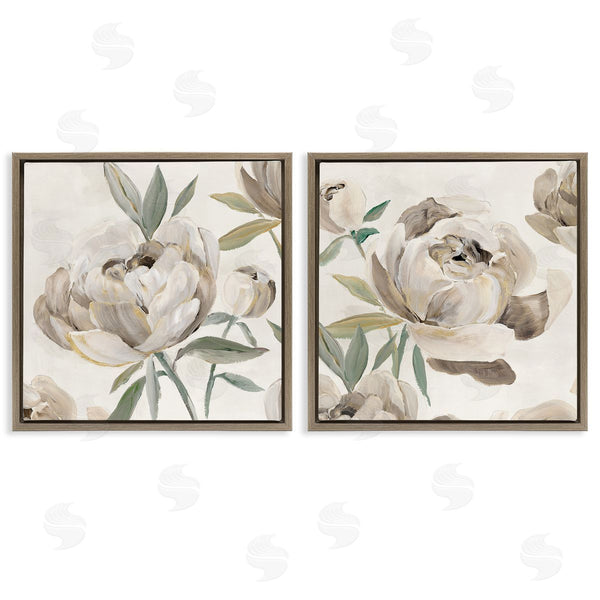 Stupell Industries Aria K. | Neutral Lustrous Peonies