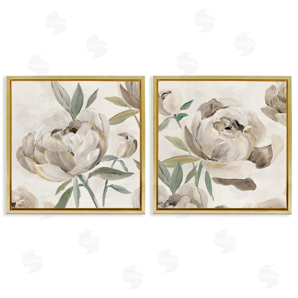 Stupell Industries Aria K. | Neutral Lustrous Peonies