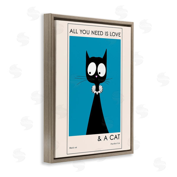 Stupell Industries Ayse | Love And A Cat Wall Art