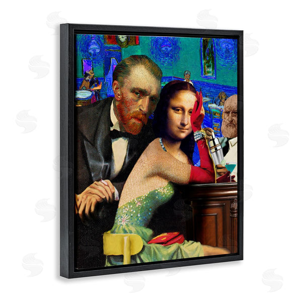 Stupell Industries Barry Kite | Van Gogh & Mona Lisa