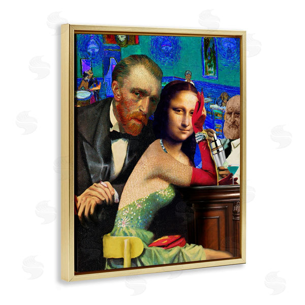 Stupell Industries Barry Kite | Van Gogh & Mona Lisa