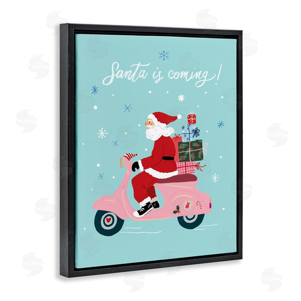 Stupell Industries Be Ni La | Santa On Moped Scooter
