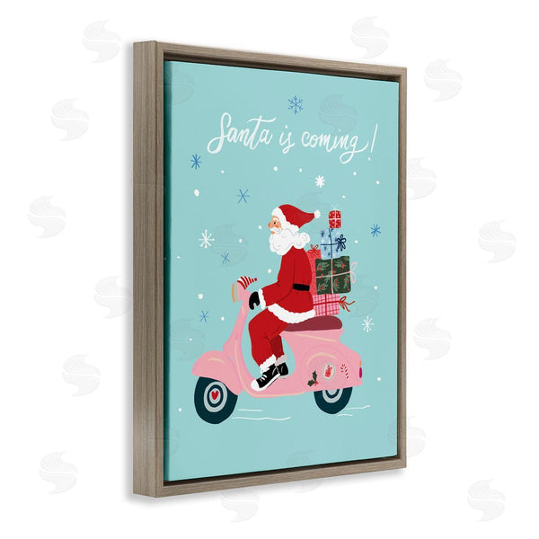Stupell Industries Be Ni La | Santa On Moped Scooter