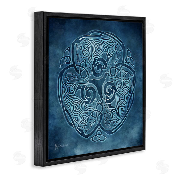 Stupell Industries Brigid Ashwood | Blue Celtic Wolf