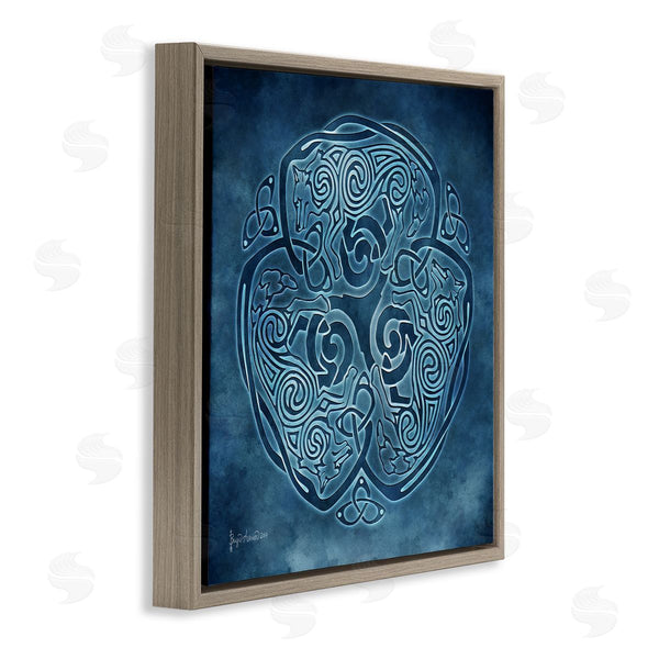 Stupell Industries Brigid Ashwood | Blue Celtic Wolf