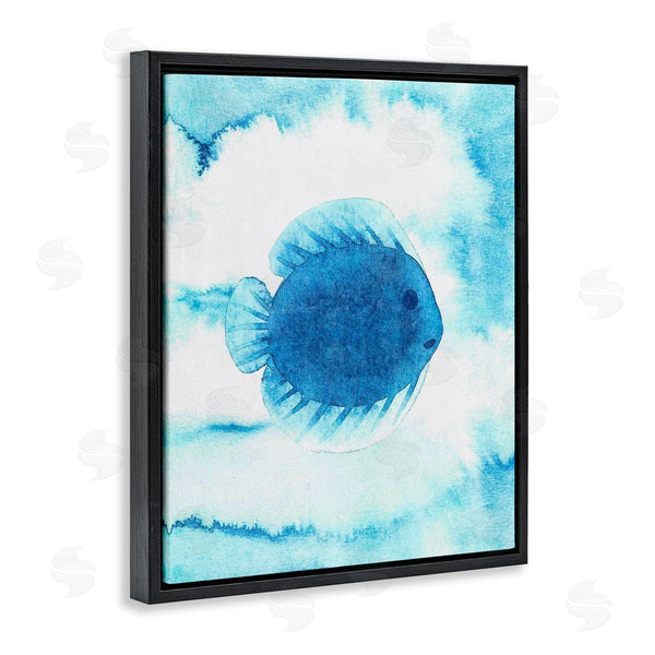 Stupell Industries Camila Juncos | Round Blue Fish