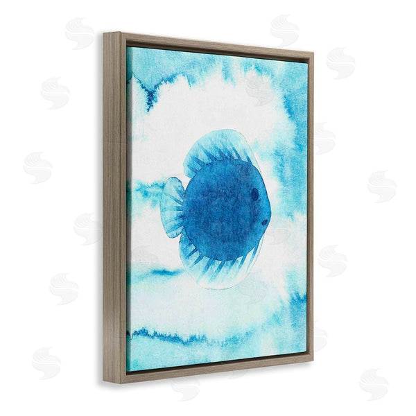 Stupell Industries Camila Juncos | Round Blue Fish