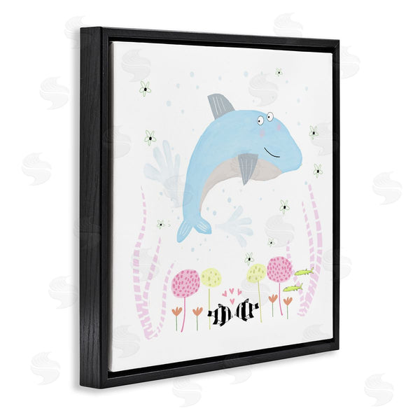 Stupell Industries Carla Daly | Baby Dolphin & Flowers