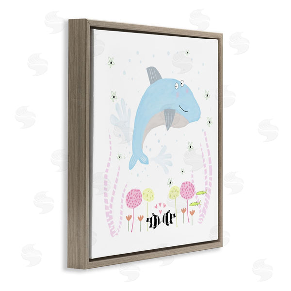 Stupell Industries Carla Daly | Baby Dolphin & Flowers