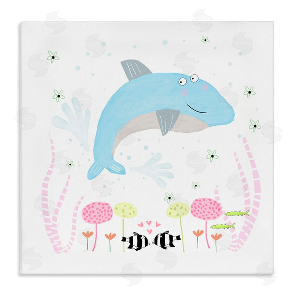 stupell industries Carla Daly | Baby Dolphin & Flowers