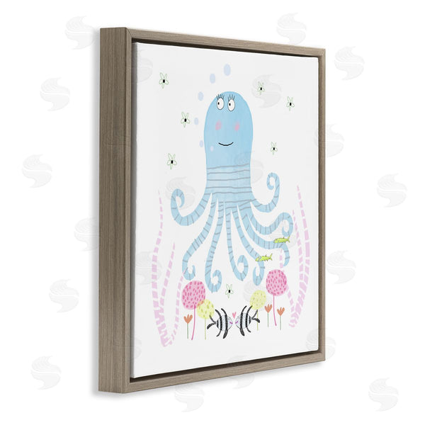 Stupell Industries Carla Daly | Baby Octopus & Flowers