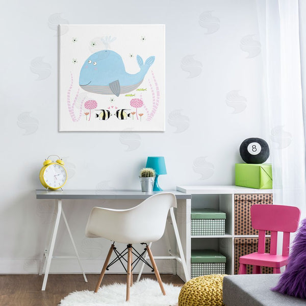 Stupell Industries Carla Daly | Baby Whale & Flowers
