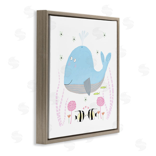 Stupell Industries Carla Daly | Baby Whale & Flowers