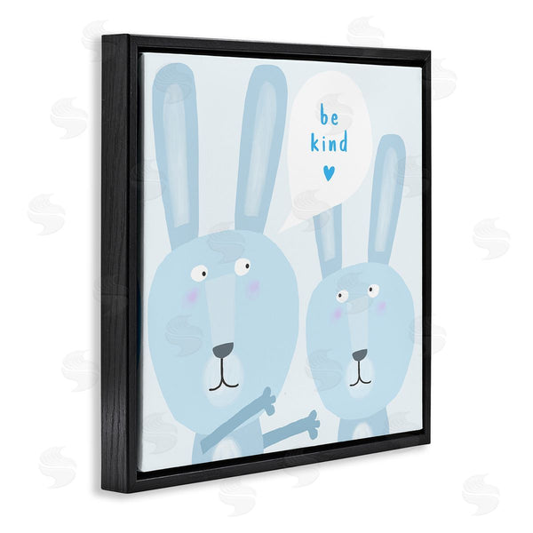 Stupell Industries Carla Daly | Blue Be Kind Rabbits