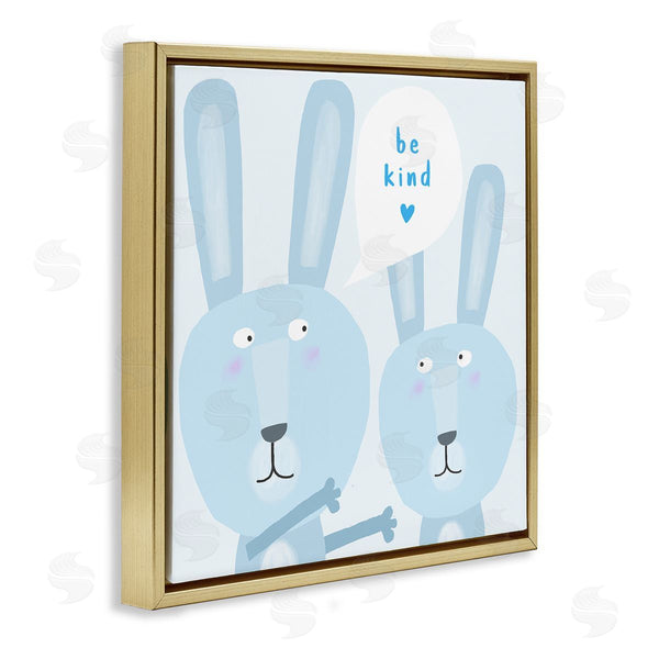 Stupell Industries Carla Daly | Blue Be Kind Rabbits