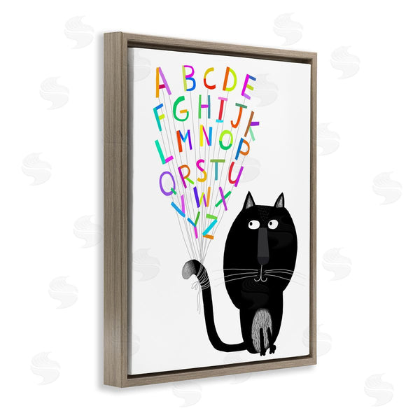 Stupell Industries Carla Daly | Cat With Alphabet