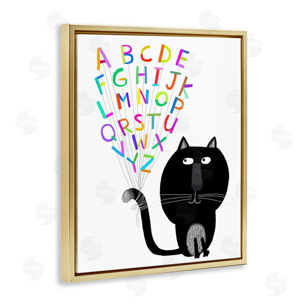 Stupell Industries Carla Daly | Cat With Alphabet