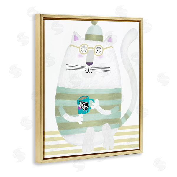 Stupell Industries Carla Daly | Cat With Cow Mug