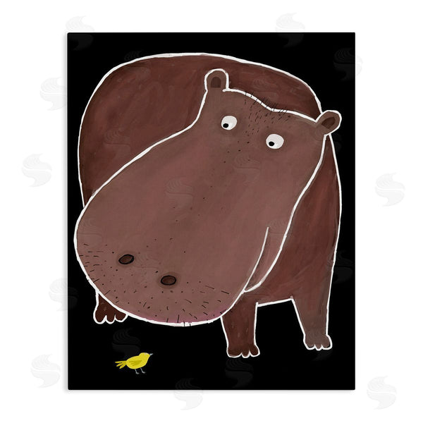 stupell industries Carla Daly | Hippo & Bird on Black