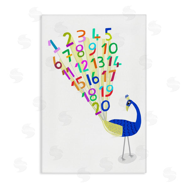 stupell industries Carla Daly | Peacock with Numbers