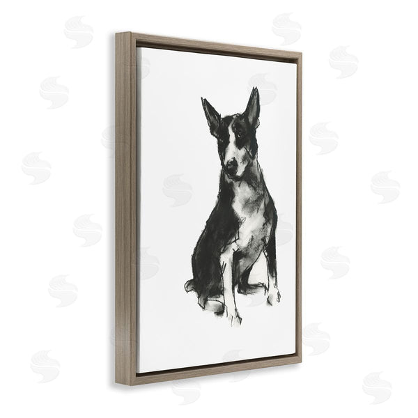 Stupell Industries Cartissi | Charcoal Dog Drawing