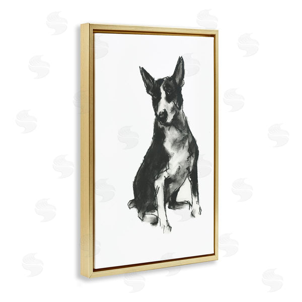 Stupell Industries Cartissi | Charcoal Dog Drawing