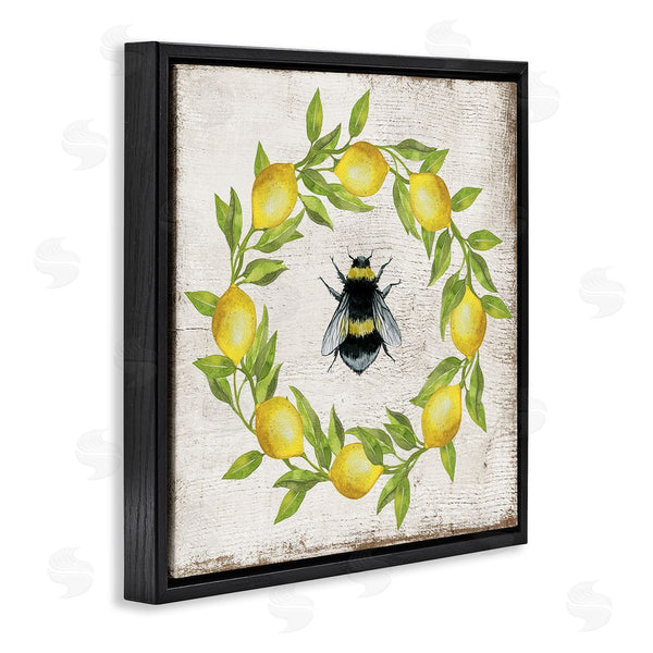 Stupell Industries Creatif Belle | Lemon & Bee Wreath