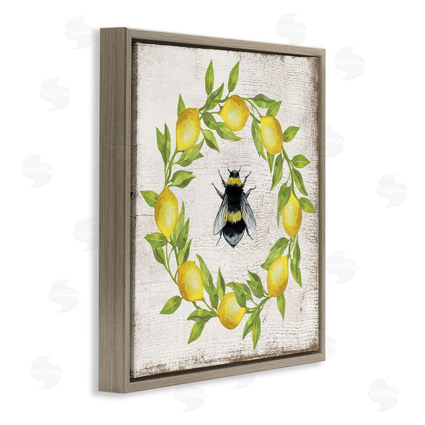 Stupell Industries Creatif Belle | Lemon & Bee Wreath