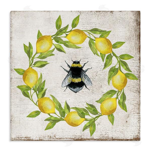 stupell industries Creatif Belle | Lemon & Bee Wreath