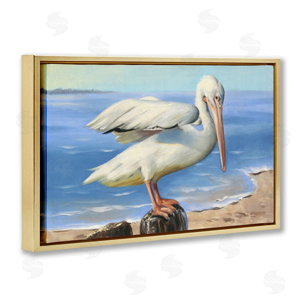 Stupell Industries D. Rust | Beach Scene Pelican