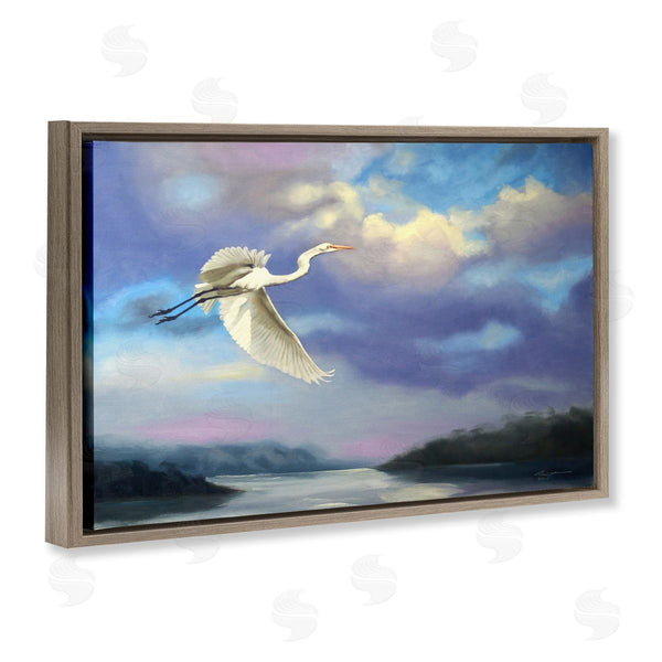 Stupell Industries D. Rust | Egret Over Clouds